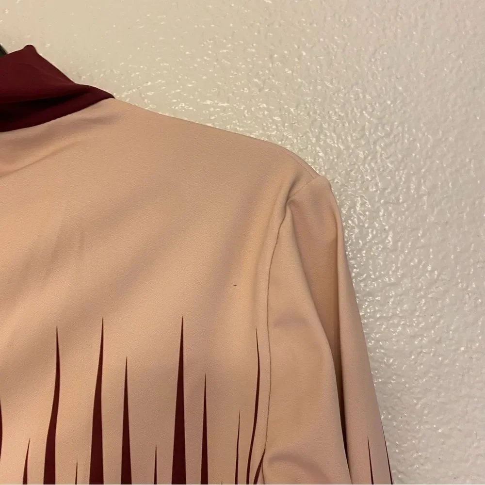 WEISSMAN Balera Dance Burgundy red Fierce Long Sleeve Leotard PL10477 MA